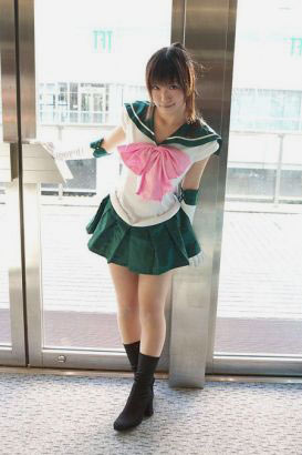 （白绿色）日本女生校服水手服