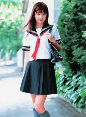 （黑白色）日本女生校服水手服